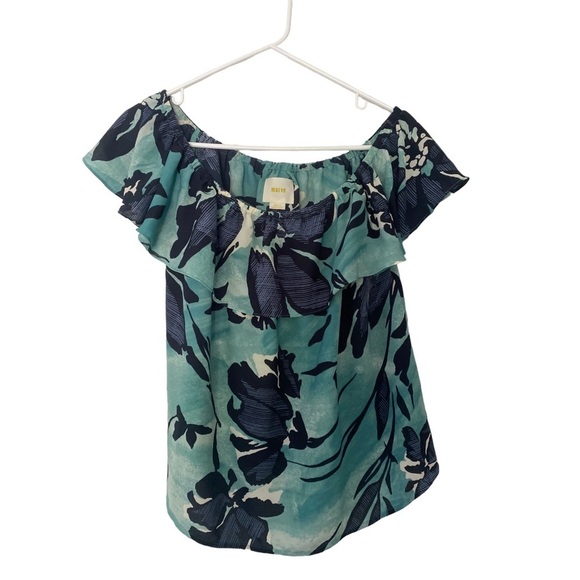 Anthropologie Maeve Islander Ruffle Off the Shoulder Top Small - Picture 3 of 7